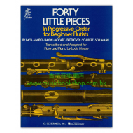 Forty Little Pieces in progressive order for beginner flutist